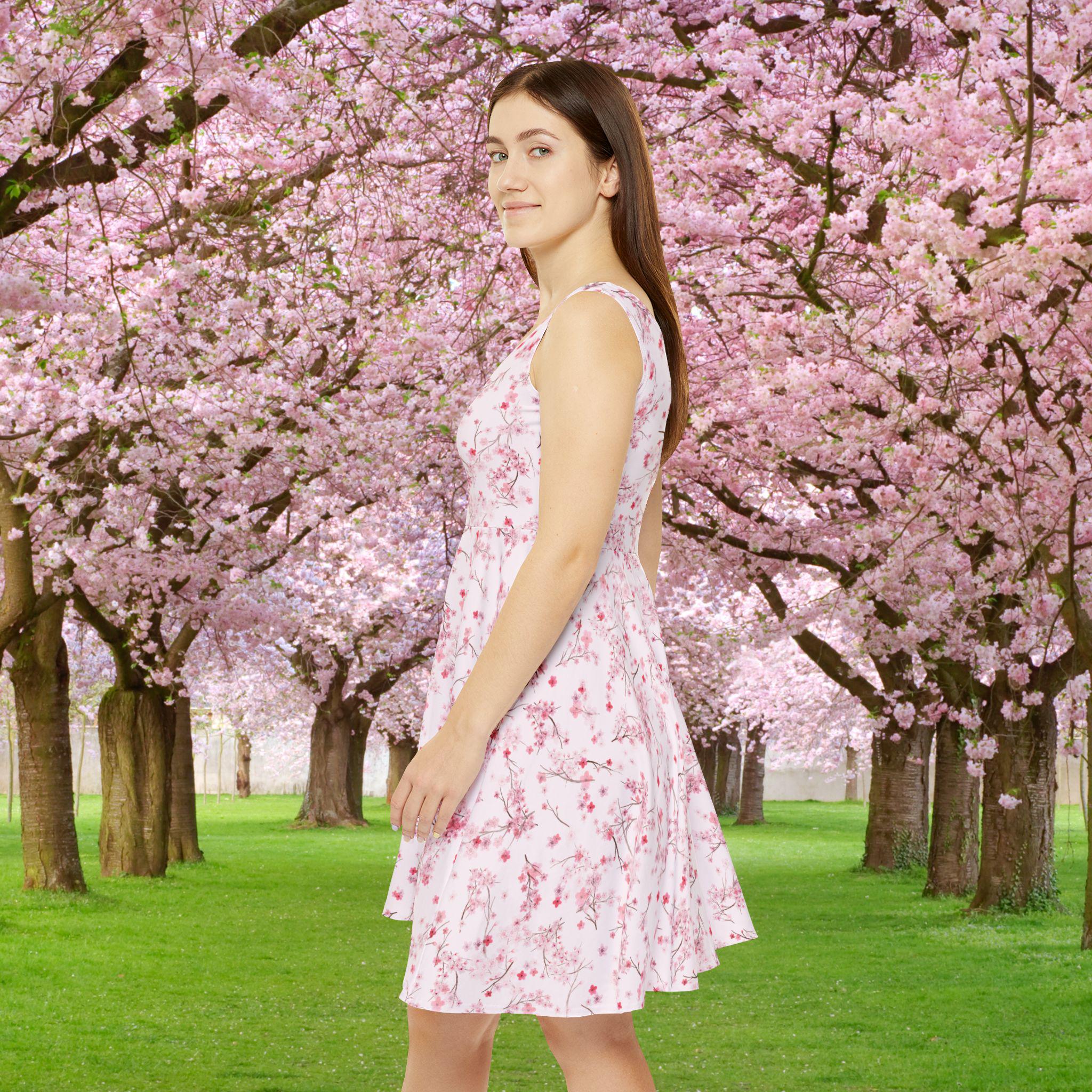 open lace back dress Sakura Dress L/XL / Peach Floral