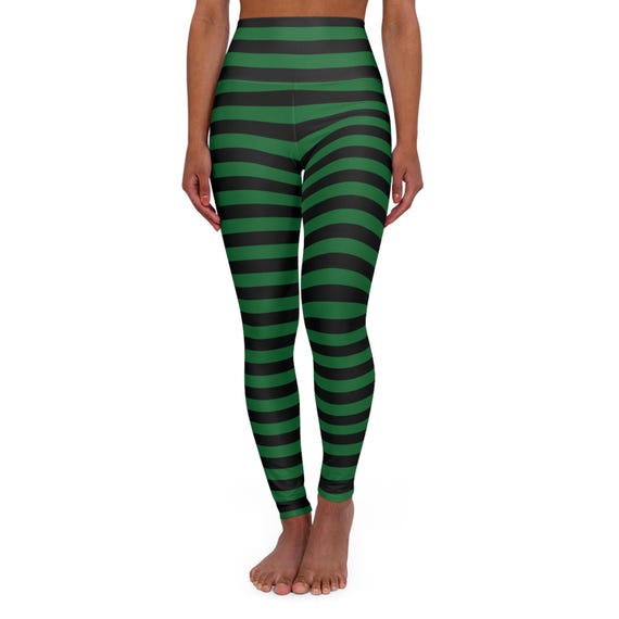 Costume Tights Green And Black Striped Leggings Striped Tights Black And Kelly