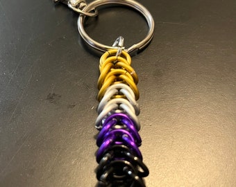 Non-Binary Pride Keychain