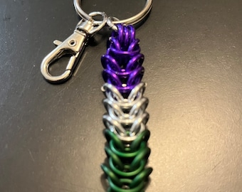 Genderqueer Pride Keychain