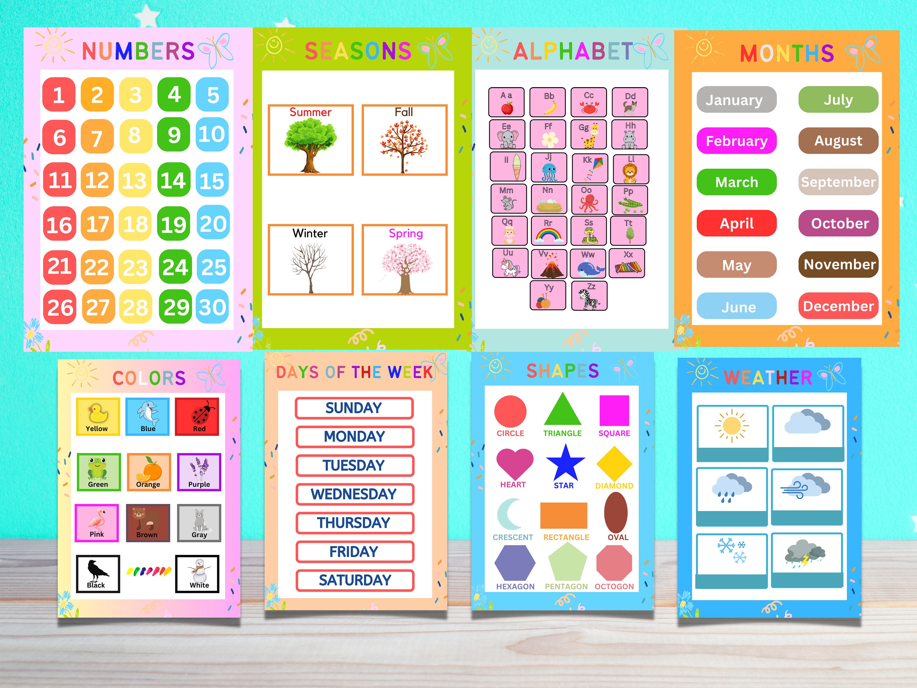 Preschool Essentials Printable Posters Educational Posters Etsy