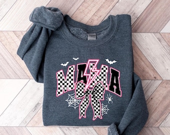 Spooky Mama Sweatshirt, Halloween Mama Sweater, Spooky Mom Sweatshirt, Halloween Party Sweater, Fall Mama Sweatshirt, Halloween Mom Gift