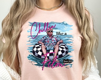 Chillin Like A Felon Preppy 90s Donald Trump Election Shirt 4th of July Trump Tee Trump mugshot shirt Trendy Republican Shirt Trump Mugshot