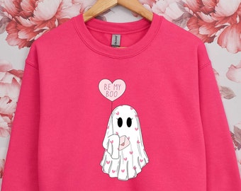 Be My Boo Sweatshirt , Cute Be My Boo Shirt, Valentines Day Gift For Her, Trendy Funny Valentines Day, Funny Valentines Ghost Sweater