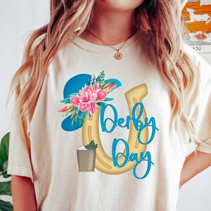 Kentucky Derby Shirt, Flower Kentucky Derby LongSleeve, 2025 Kentucky Derby Sweatshirt, Kentucky Derby Women Vneck, Race Weekend Shirt