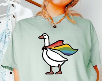 LGBT Silly Goose Shirt, Pride Goose Shirt, Pride Day Tshirt, Dancing Skeletons Shirt, Skull Shirts, Pride Month Tshirt, Support Pride Shirt