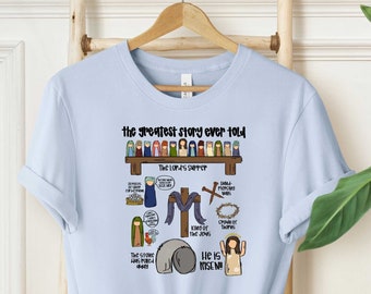 The Greatest Story Ever Told Shirt, He is Risen Shirt, Jesus Easter Shirt, Christian Easter Shirt, Bible Verse Shirt, Religious Easter Gift