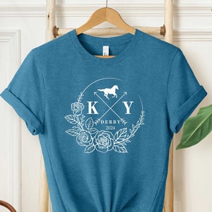 Kentucky Derby Shirt, Flower Kentucky Derby LongSleeve, 2024 Kentucky Derby Sweatshirt, Kentucky Derby Women Vneck, Race Weekend Shirt