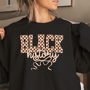 Black History Bow Sweatshirt, Black History Month Coquette Shirt, Black History Month Shirt, African American Tee,Women Shirt, Black History