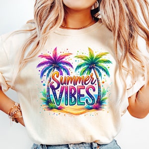 Summer Vibes Shirts, Boho Shirts, Beach shirts, Summer Shirt, Birthday Gift, Girl Friends, Shirt for Women, Mother&#39;s Day Shirt for Mother