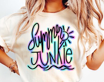 Summer Junkie Shirt, Funny Beach Day Shirt, Retro Summer Shirt, Summer Vibes Shirt, Vacation Shirt, Gift for Traveler, Lake Trip Shirt