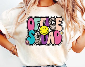Retro Office Squad Shirts, Administrative Assistant Tee, School Secretary T-shirt, Front Office Shirt, Front Office Squad, Office Crew Shirt