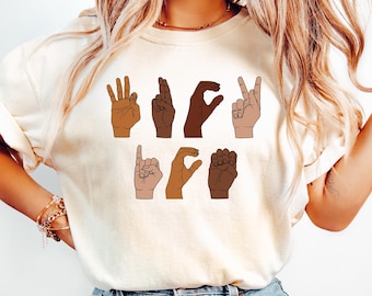 Camiseta con lenguaje de señas "F*ck ICE", sudadera anti-Trump, camiseta anti-ICE, sudadera con capucha de inmigración, camiseta de regalo "Chinga La Migra", suéter de activismo