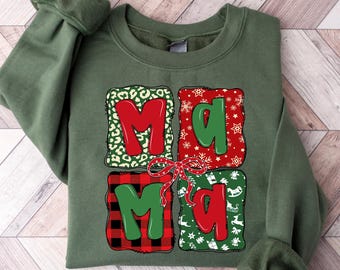 Christmas Mama Hoodie, Mama Claus Sweatshirt, Merry Christmas Long Sleeve, Christmas Shirt, Christmas Gift For Mama, Christmas Mama Sweater
