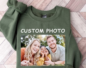 Gildan Sweatshirt ®Custom Photo, Family Matching Sweatshirt, Gildan Adult Sweatshirt, Custom Sweatshirt, Personalized Photo Sweatshirt