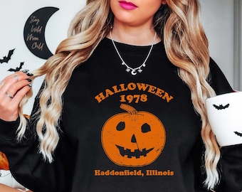 Halloween 1978, Haddonfield Illinois Shirt, Halloween Shirt, Halloween Gift, Women Shirt, Halloween Pumpkin Shirt