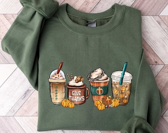 Kaffee Sweatshirt, Thanksgiving Kaffee, Weihnachts Shirt, Jesus Shirt, Kaffee Liebhaber Sweatshirt, Weihnachts Sweatshirt, Thanksgiving Sweatshirt
