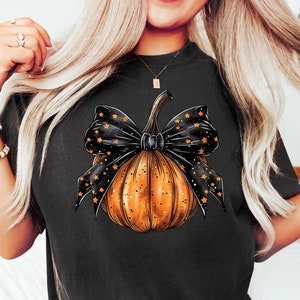 Howdy Pumpkin Shirt, Western Fall Shirt, Fall Coquette Bow Tshirt, Fall Vibes, Fall Sweatshirt, Thanksgiving Gift, Cowgirl Shirt
