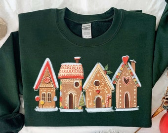 Gingerbread House, Christmas Shirt, Christmas Gift, Gift For Women, Christmas Lover Shirt, Christmas Tree Shirt, Christmas Family Shirt