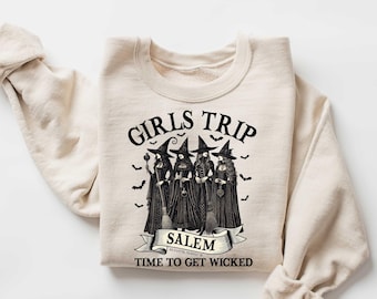 Salem Witch Museum Sweatshirt, Girls Trip Salem Shirt, Halloween Shirt, Halloween Witch Shirt, Salem Massachusetts, Salem Witch Tee