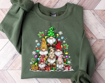 Tree Decorating Gnome T-Shirt – Christmas Gnomes Hanging Ornaments Sweatshirt