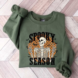 Spooky Season Shirt, Halloween Skeleton Sweatshirt, Halloween Ghost Tshirt, Halloween Spooky Tee