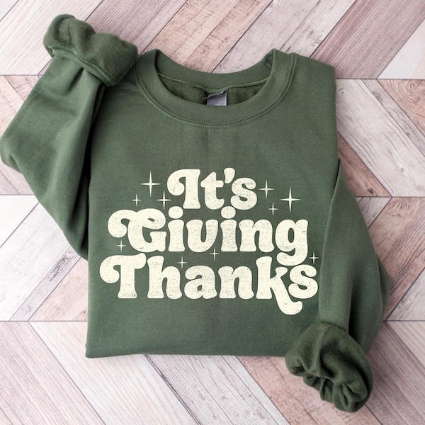 Retro Thanksgiving Shirt: It's Giving Thanks, Fall Apparel
