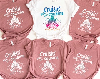 Cruising with the Cousins Shirt, Family Cruise Crew 2026 T Shirts, Cruise 2026 Shirt, Family Matching First Cruise Shirt, Cruise Crew Tee