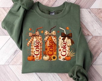Halloween Fall Diet Coke Sweatshirt, Fall Lover Girl Sweatshirt, Diet Coke Lover Sweatshirt Diet Coke Lover Shirt, Halloween Diet Coke Tee