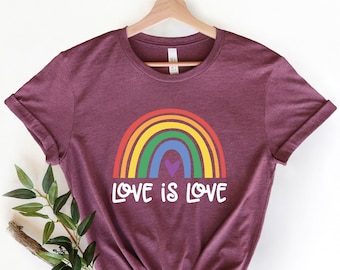Love is Love T-Shirt, Womens Love is Love Shirt, Pride Shirt, Mens Love is Love Shirt, Kindness Shirts, LGBTQ Support Tees, Gay Pride Shirt