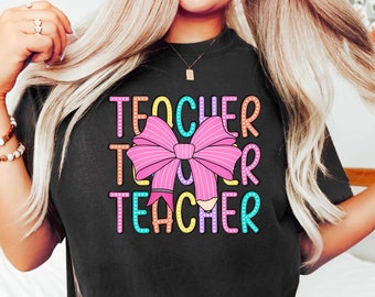 Back to School Teacher Coquette Shirt, Teacher Shirt, Teacher Gift, Back To School Gift, Teacher T Shirt, Teacher Appreciation, Teaching Tee