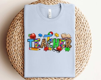 Teacher Autism Shirt, Autism Awareness Teacher Shirt, ABA Therapist Teacher Shirt, Autism Teacher Sweatshirt, Autism Teacher Sweater