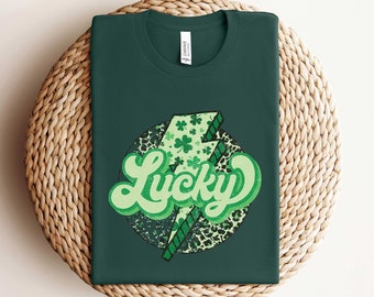 Leopard Print Shamrock Shirt, St. Patrick's Day Shirt, Irish Womens Shirt, Mom St Pattys Day Shirt, Leopard Shamrock, Lucky Shirt