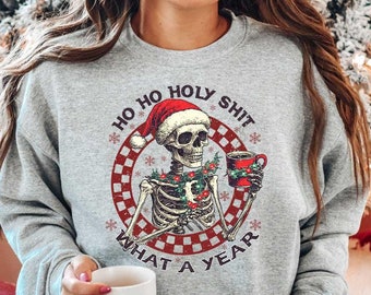 Skeleton Christmas Sweatshirt, Christmas Dancing Skeleton Sweatshirt, Funny Christmas Shirt, Dead Inside But Christmas Shirt and Sweatshirt