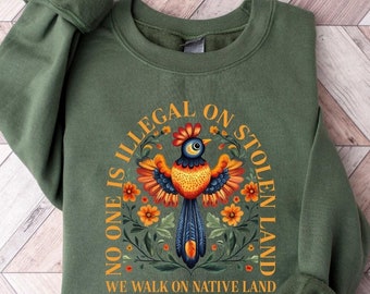 No One Is Illegal On Stolen Land Shirt, Social Justice Shirt, Anti Racism Shirt, Activist Protest Shirt, Native American Shirt, Equality Tee