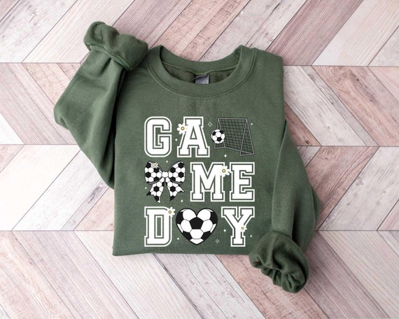Game Day Soccer Sweatshirt, Soccer Sweatshirt, Soccer Mom Sweatshirt, Sweatshirt for Women, Game Day Sweatshirt