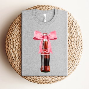 Coca Cola Pink Bow Tshirt, Coca Cola T-Shirt, Coke Lover, Trendy Tee, Coca Cola Fan, Gift for Coke Drinker, Gift for Friend, Gift for Her