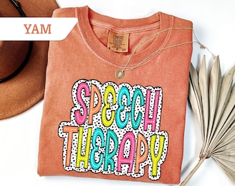 Comfort Colors®Speech Therapy Shirt,SLP T-Shirt, Flower Daisy Slp Tee, SLP Shirt, Speech Language Pathologist Shirt, Speech Therapist Shirt