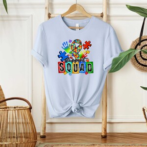 Camisa del escuadrón de apoyo al autismo, camisa de apoyo al autismo, camisa de concientización sobre el autismo, camisa de la tripulación de la familia del autismo, camisa del escuadrón de autismo, camisa de la familia del autismo imagen 2