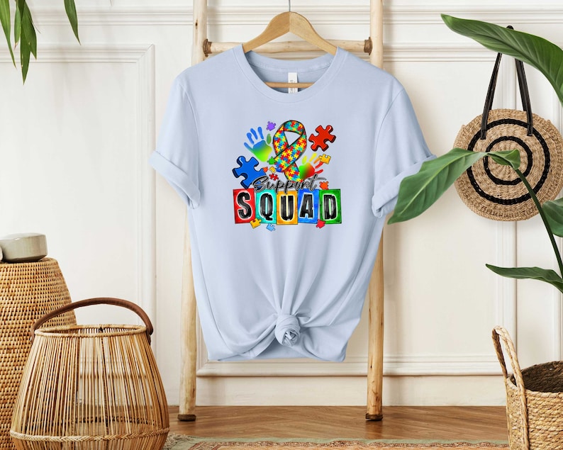 Camisa del escuadrón de apoyo al autismo, camisa de apoyo al autismo, camisa de concientización sobre el autismo, camisa de la tripulación de la familia del autismo, camisa del escuadrón de autismo, camisa de la familia del autismo imagen 2