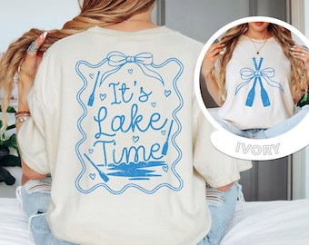 Comfort Colors®It's Lake Time Shirt, Front Back Boat Travel Shirt, Lake Trip Shirt,Camping Shirt, Lake Vibes T-Shirt, Gift For Traveler Tee