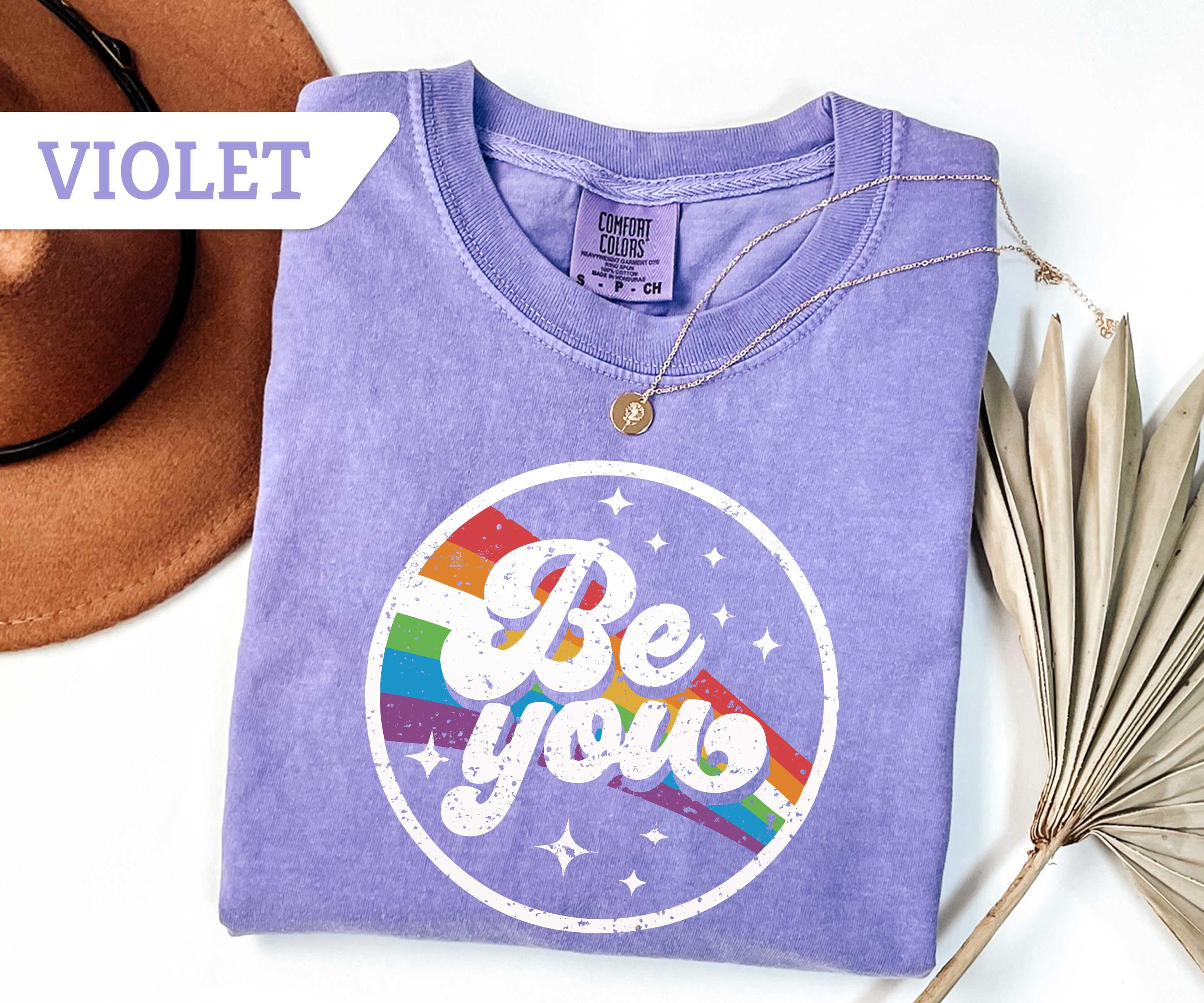 Comfort Colors®Be You Rainbow Shirt, Rainbow Be You T-Shirt,LGBT Tee for Gift,Pride Gift, Pride Celebration Shirt, Retro Pride T-Shirt