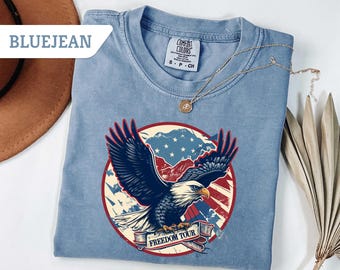 Comfort Colors®Freedom Tour 1776 T-shirt, American Eagle Shirt,4th Of July Tee, Freedom Shirt, Independence Day Gift,Memorial Day Shirt Gift