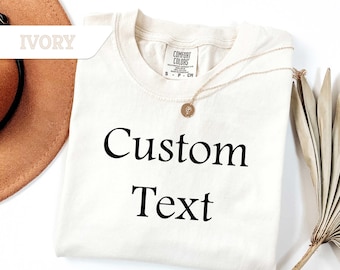 Comfort Colors®Custom Personalized T-Shirt, Custom Text Matching Shirt, Personalize T-shirt, Custom Crew T-shirt, Customized Tee Shirt Gift