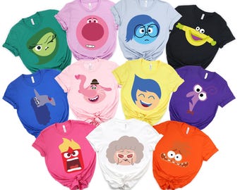 Inside Out Matching Shirts, Inside Out Characters T-shirts, Inside Out Group Tees, Inside Out 2 Family Party, Matching Costume T Shirt