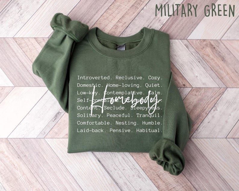 Homebody Sweatshirt, Homebody Shirt, Cozy Sweatshirt, Graphic Sweatshirt, Slouchy Sweatshirt, Cute Sweatshirt, Trendy Sweatshirt bild 2