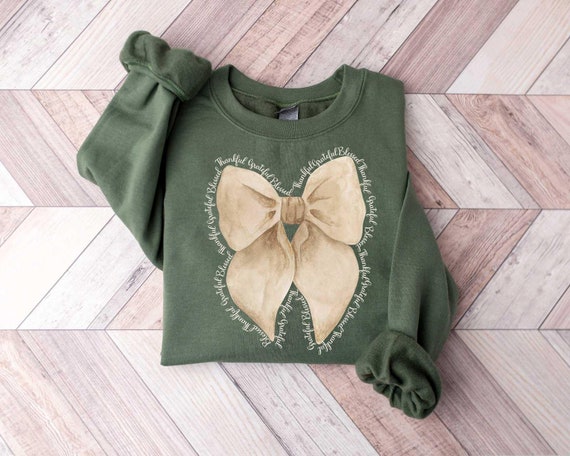 Retro Thanksgiving Sweatshirt, Retro Fall Pumpkin Bow Sweatshirt, Fall Coquette Bow Shirt, Turkey Sweater, Pumpkin Spice Shirt