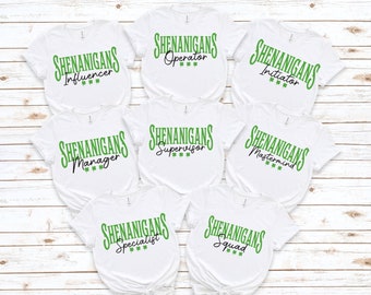Chemise Shenanigans Group, Chemise Shenanigans Crew, Chemise Shenanigans Patrick Day, Pull de la Saint-Patrick, Chemise de coordinateur Shenanigans