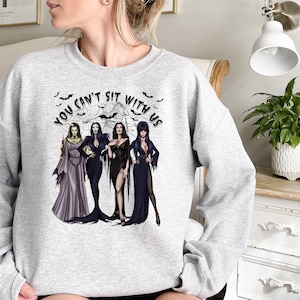 You Cant Sit With Us Sweatshirt, Halloween Crewneck, Ghoul Gang Hoodie, Spooky Women Sweater, Witches Sweatshirt, Funny Halloween Witch Tee image 4