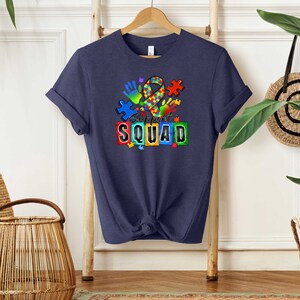 Camisa del escuadrón de apoyo al autismo, camisa de apoyo al autismo, camisa de concientización sobre el autismo, camisa de la tripulación de la familia del autismo, camisa del escuadrón de autismo, camisa de la familia del autismo imagen 3